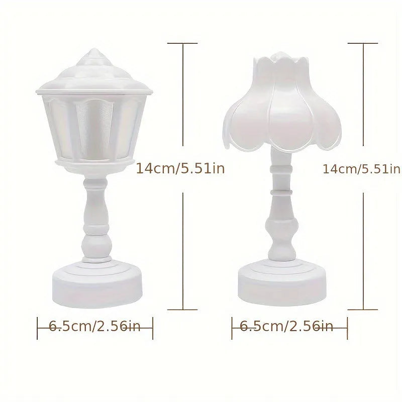 Retro pagoda shaped night lamp with geometric 3D design and LED lighting in choice of colours