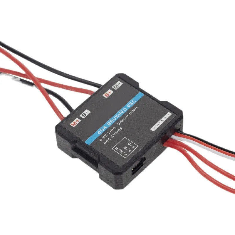 Small boat G500 colour 40A brushed electronic speed controller for RC models.