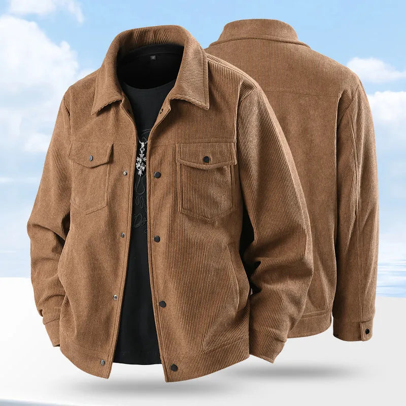 Men's slim fit casual coat in Lycra fabric, available in black, coffee, green, and white.