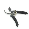 Yellow garden pruning shears with Teflon-coated steel blade and PVC handle, 200mm length