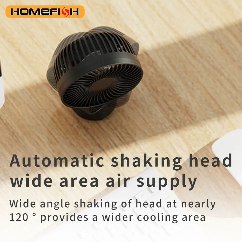 HOMEFISH F1 and F2 automatic shake head handheld fan with removable bracket on a stroller.