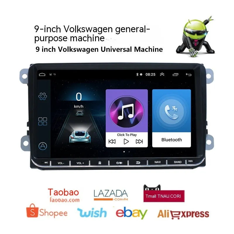 Android 12 2 Din car radio with 7-inch touchscreen for Nissan Qashqai and Juke dashboard