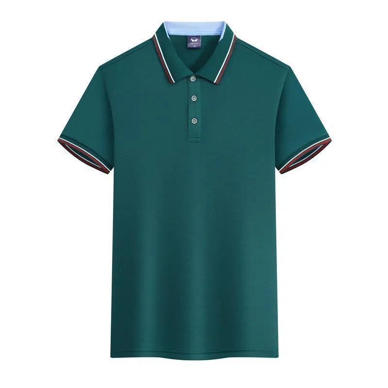 Men's ice silk work polo shirt in slim fit with quick-drying 240g polyester fabric