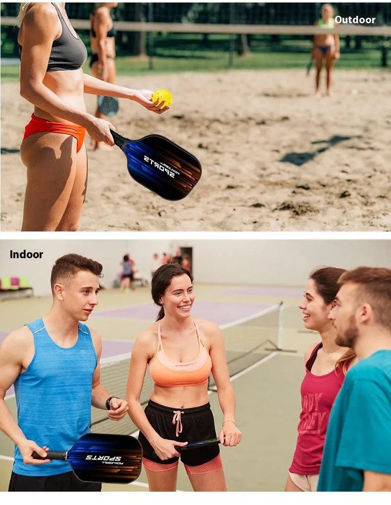 High-density fibreglass table tennis racket for outdoor sports