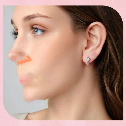 925 silver bow earrings in fairy style, colour BSE1196, electroplated silver finish