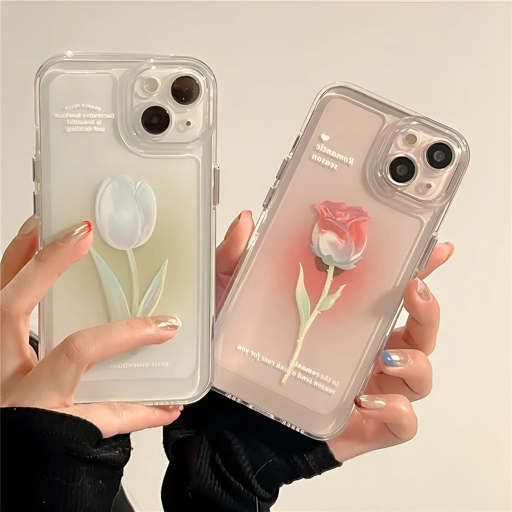Tulip all-inclusive TPU phone case in space shell gradient colours for iPhone protection