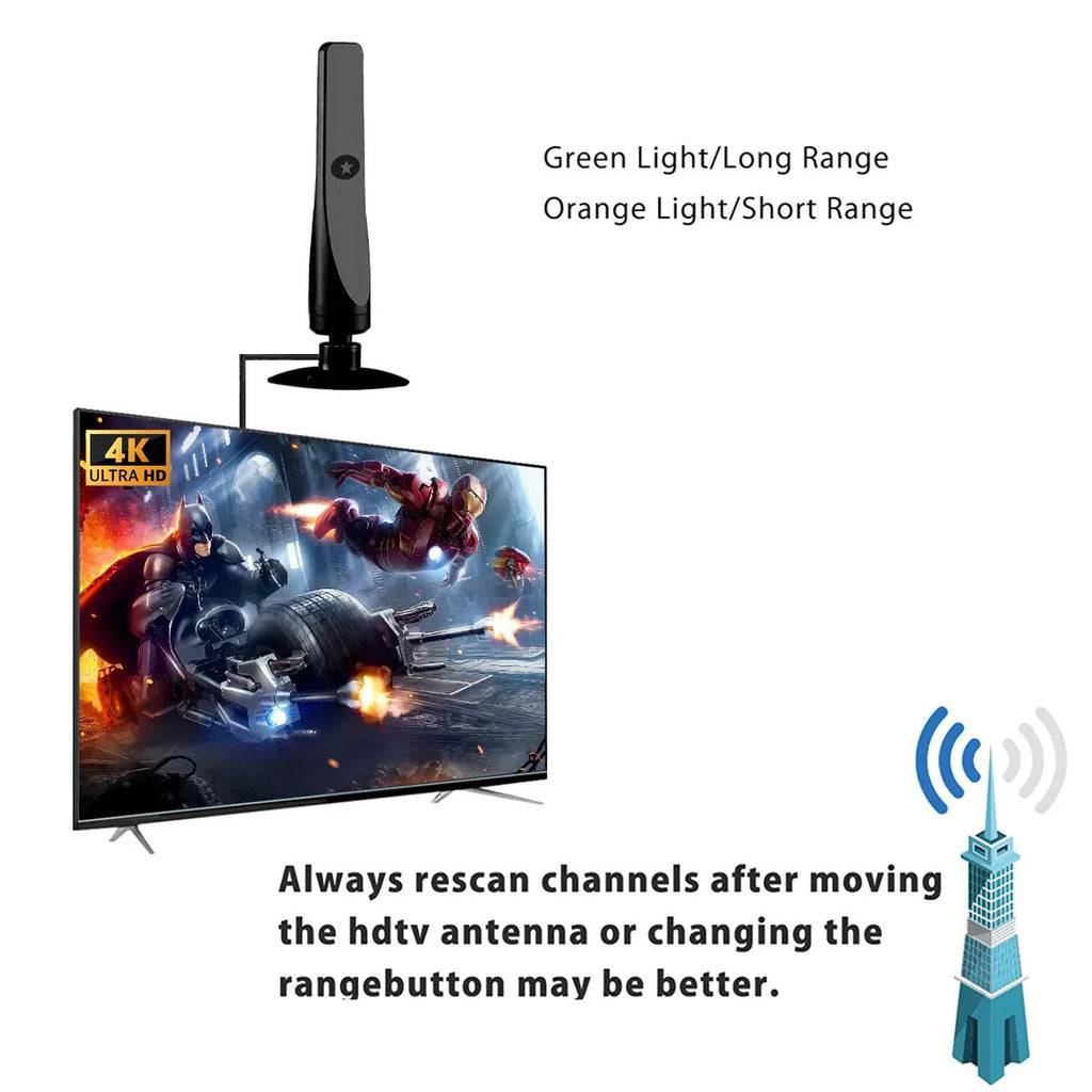 Black HDTV vertical suction cup digital TV antenna with 3m coaxial cable and F adapter, 60x150mm, 85g
