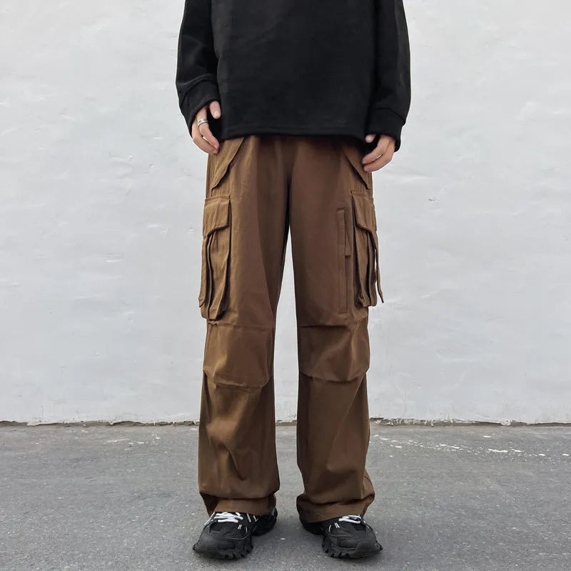American Vintage functional overalls for men in brown, chemical fibre blend, polyester 75%, no stretch