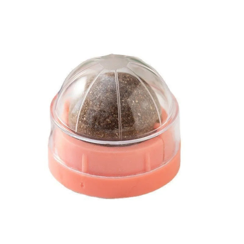 Plastic catnip ball toy in various colours with bite-resistant construction for cats