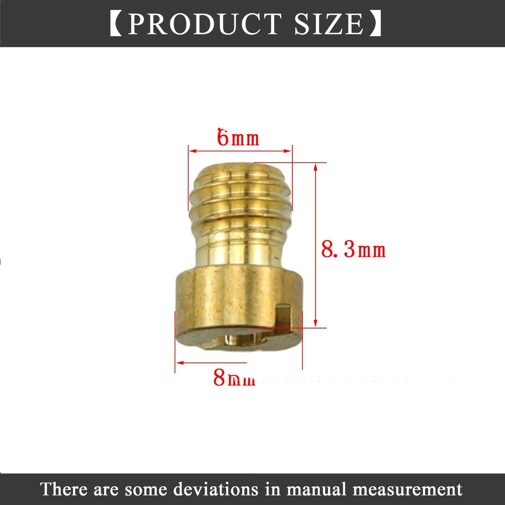 Brass carburettor main jet with M6 thread for Derotto PHBN PHVA models
