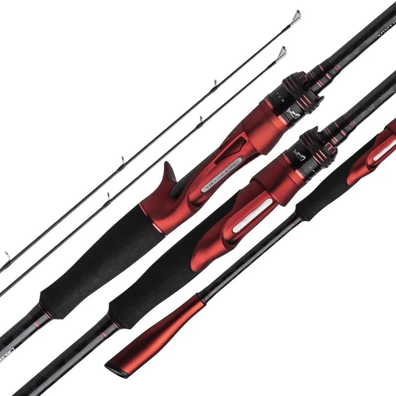 Carbon ultralight fishing rod shown in straight handle and pikestaff styles, lengths 210cm and 240cm.