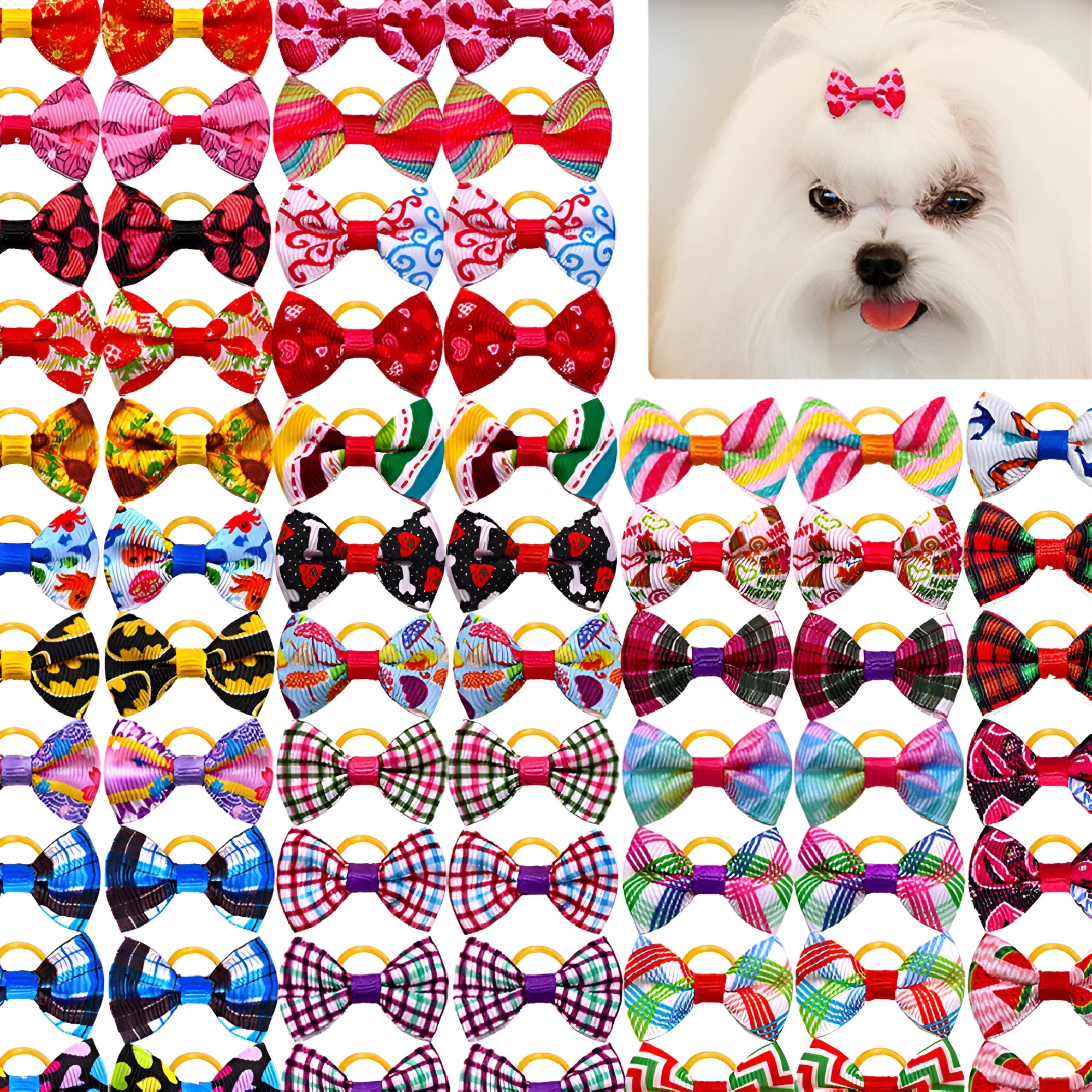 Pet head plaid bow cloth decoration in British style for cats and dogs