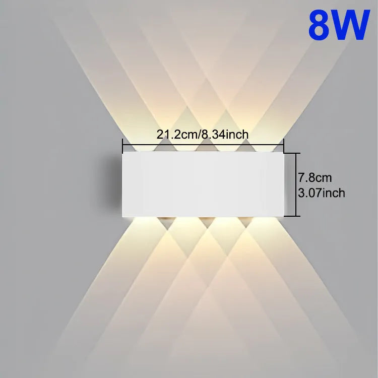 IP65 waterproof outdoor LED telescope wall lamp in white plastic design