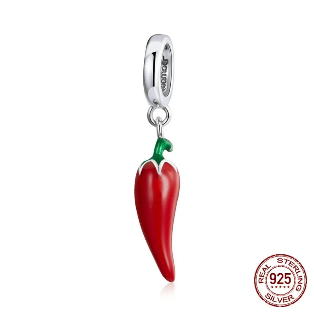 Korean style sterling silver leaf pendant with electroplated BSC461 colour on a silver chain.