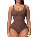 Seamless women's bodysuit in nylon fabric with waist support corset design