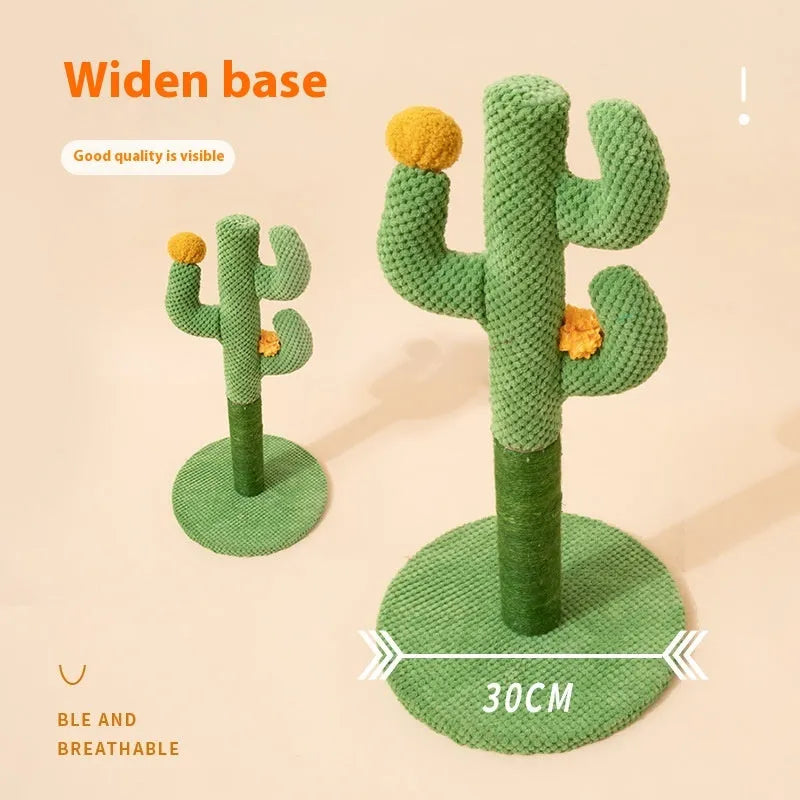 Masson cactus design cat scratching pole with cotton thread sisal surface for claw grinding