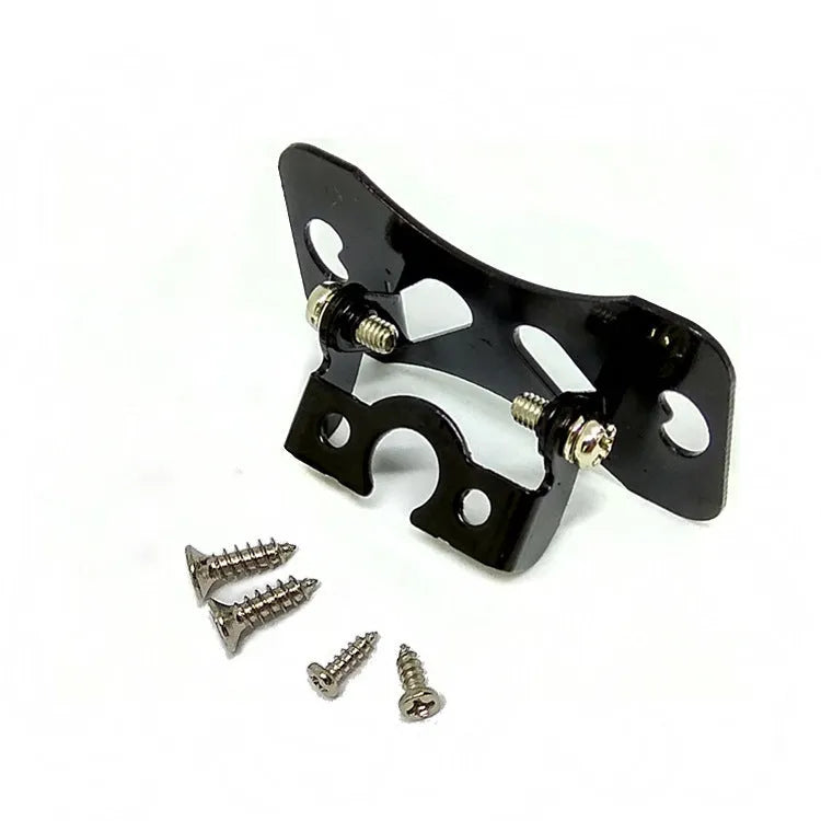 Black metal universal in-car camera holder with adjustable swivel mechanism