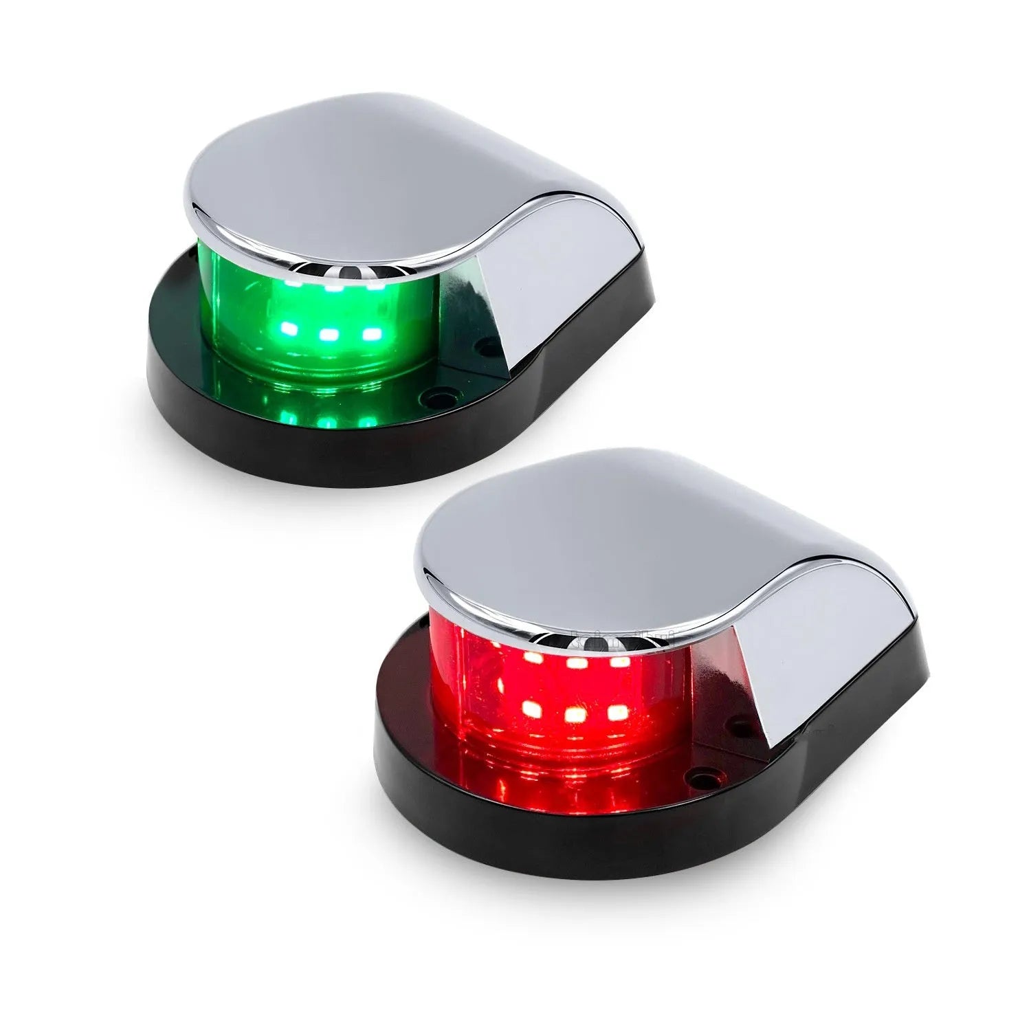 12LED marine navigation light compact 26x10mm black housing red green dual colour for yacht ship boat