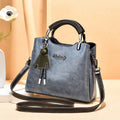 Simple retro small handbag for women crossbody horizontal square PU in black colour