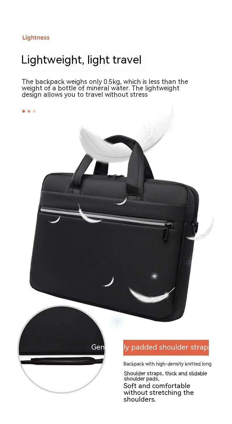 Large capacity Oxford cloth business computer bag for 14-inch or 15-inch laptop in horizontal square shape