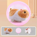 Transparent hamster rolling ball with battery base and plush animal shell