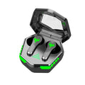 Black N35 wireless in-ear gaming Bluetooth headset with private mold earpieces.