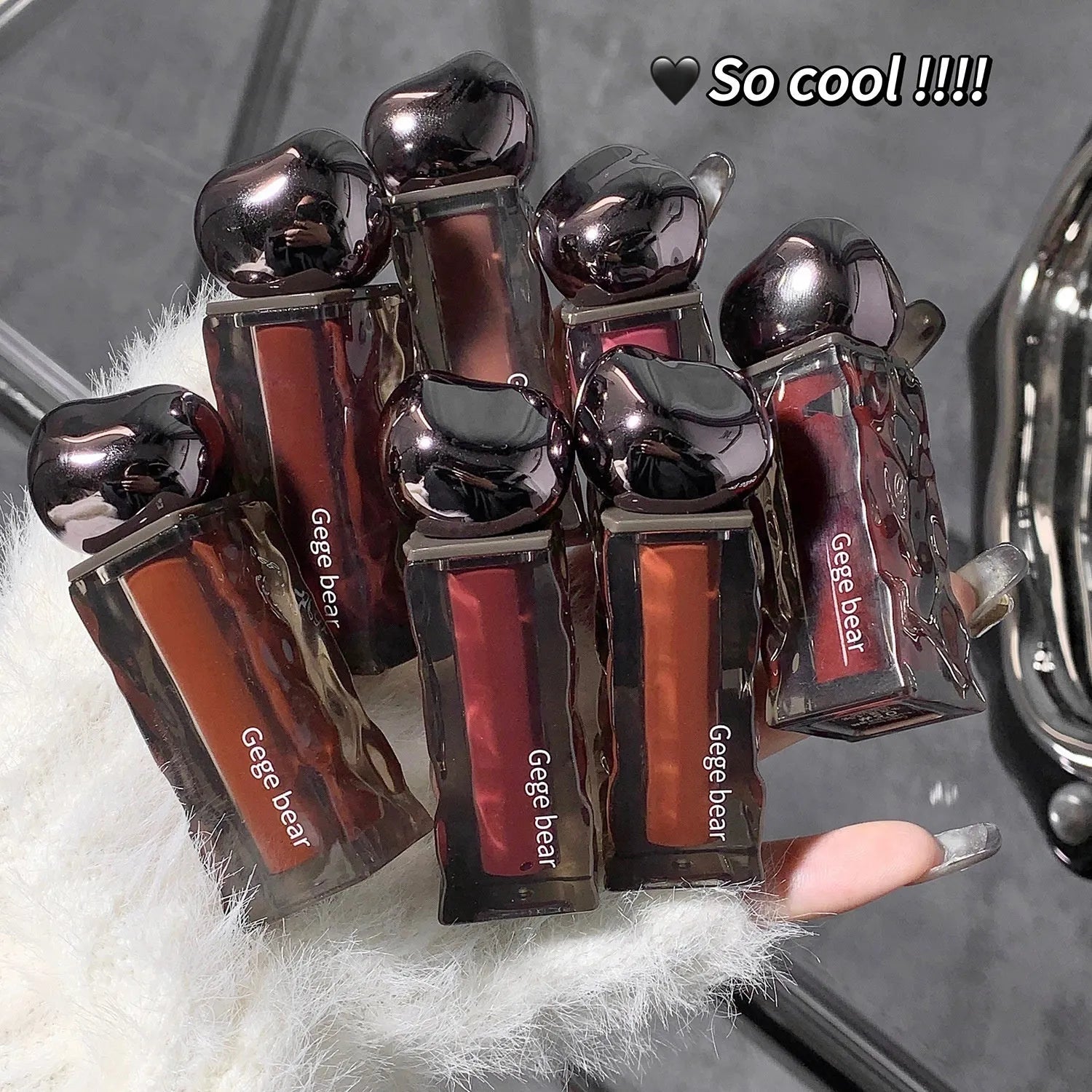 Glacier Lava Lip Lacquer mirror lip gloss with water light finish in seven colour options
