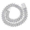 Men's hip hop copper full diamond-cut Cuban link chain necklace in gold finish