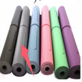 Grey natural rubber non-slip yoga mat, 5mm thick, 183x66cm, with suede or PU rubber surface