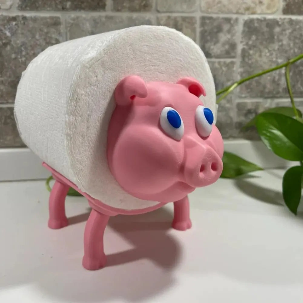 Puppy-shaped toilet tissue holder, solid colour, 8cm x 10.5cm freestanding paper stand