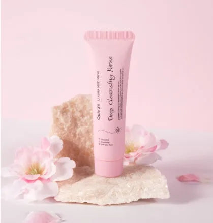 30g cherry blossom mud mask sachet for facial cleansing, hydration and moisturisation