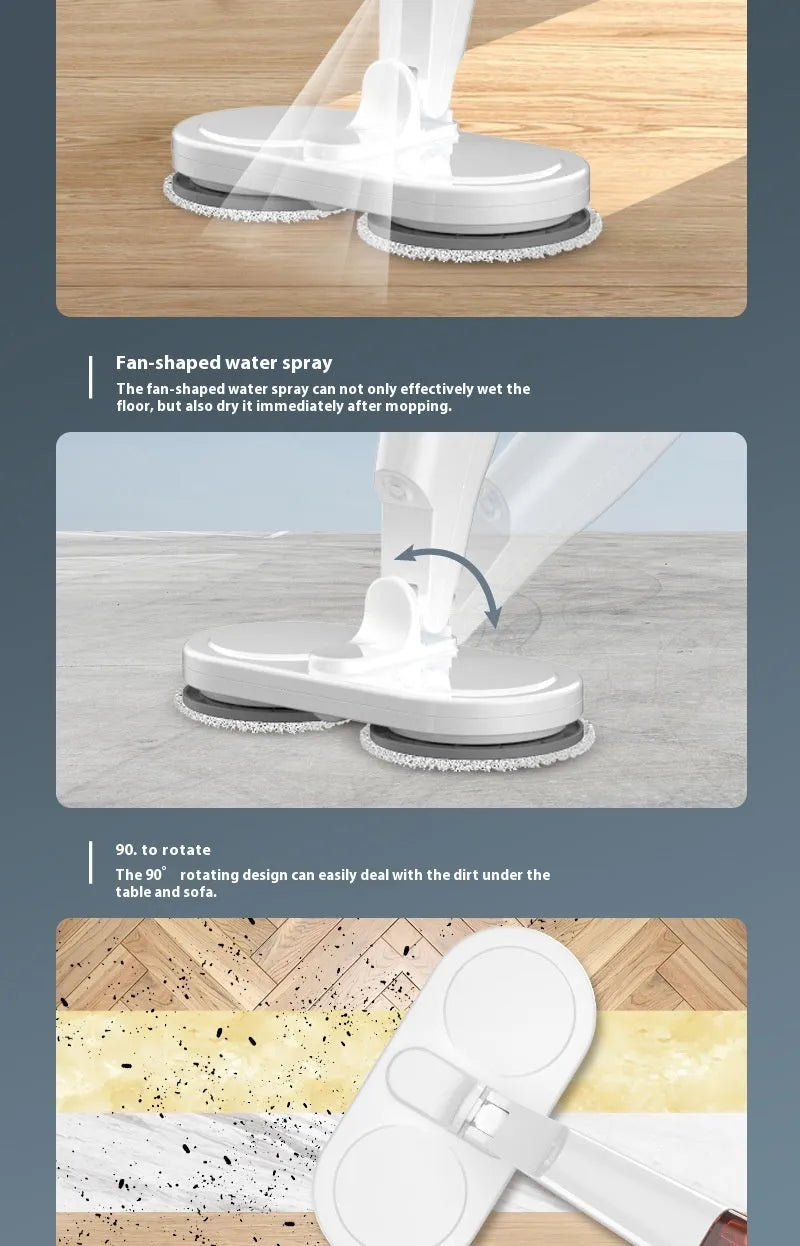 Wireless handheld sweeping and mopping all-in-one machine in S5 White or S5 Green colours