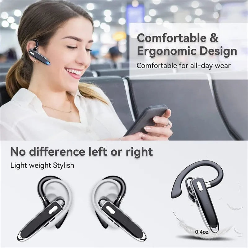 YYK5302 wireless Bluetooth headset ear-mounted with digital display noise reduction PC ABS black
