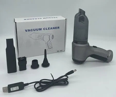 Compact wireless car vacuum cleaner in brushless gold colour with 200ml dust bucket