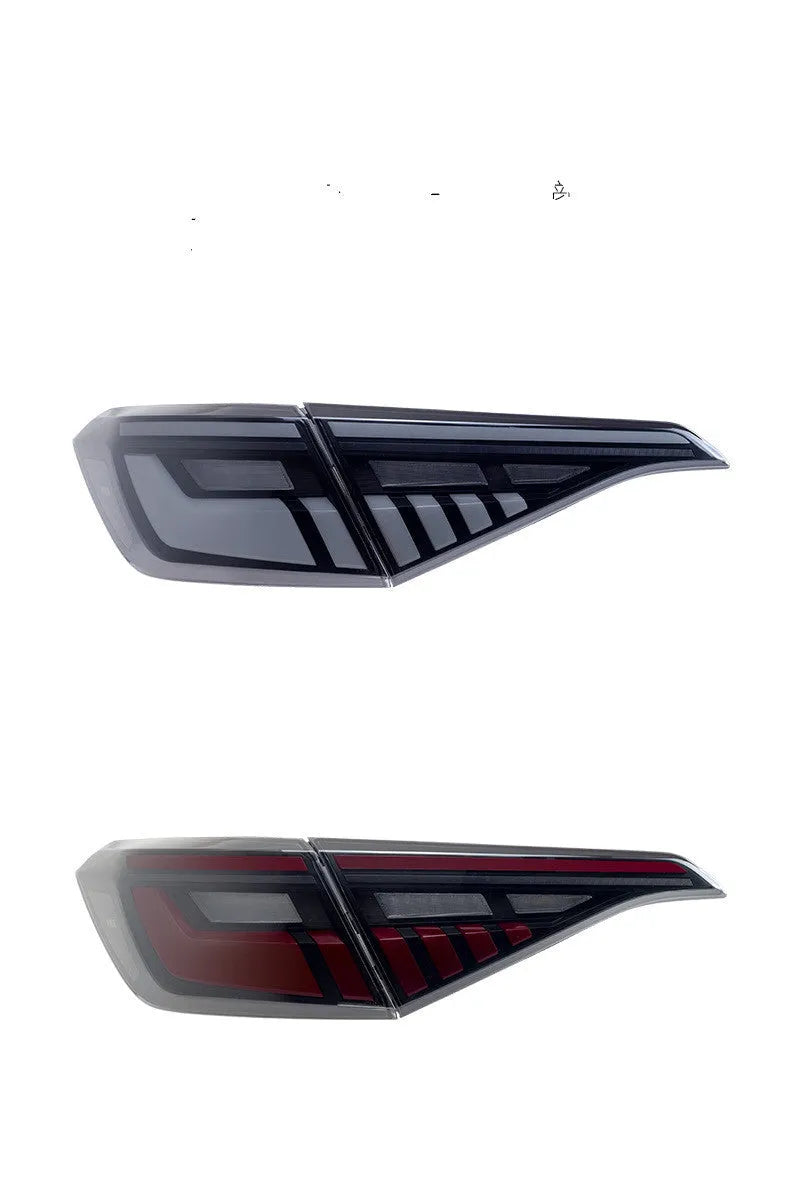 11th generation Honda Civic modified LED taillight assembly in black and red housing.