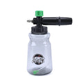 Small green bubble watering can for car wash with ABS gun head and handle, 13x10x17cm