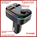 C9 vehicular Bluetooth MP3 player FM transmitter PD fast charge cigarette lighter car charger ABS material