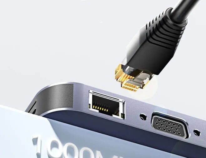 11-in-1 USB-C expansion hub with multiple ports and a 20cm attached cable.