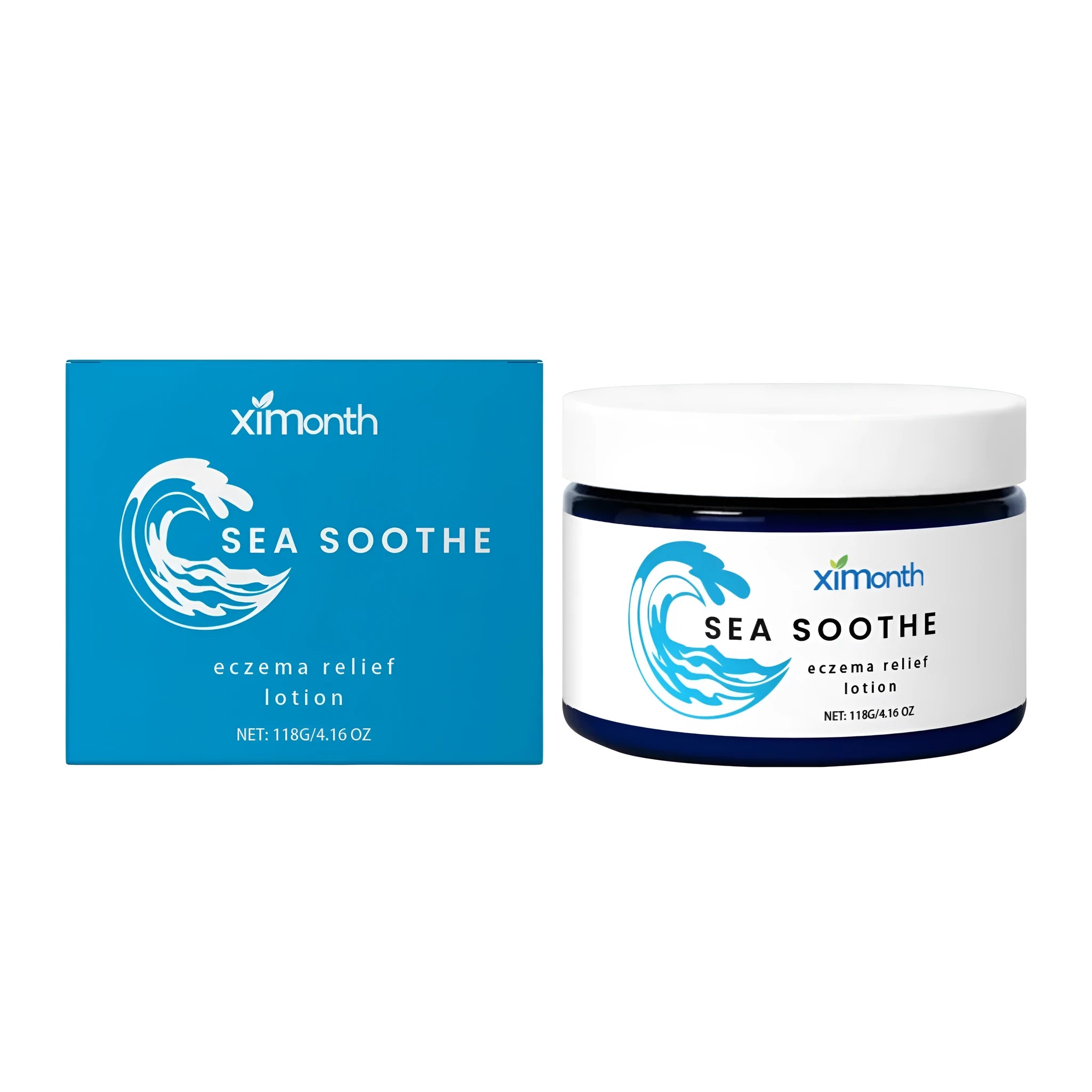 White jar of barrier repair cream with mint leaf and shea butter, 118g