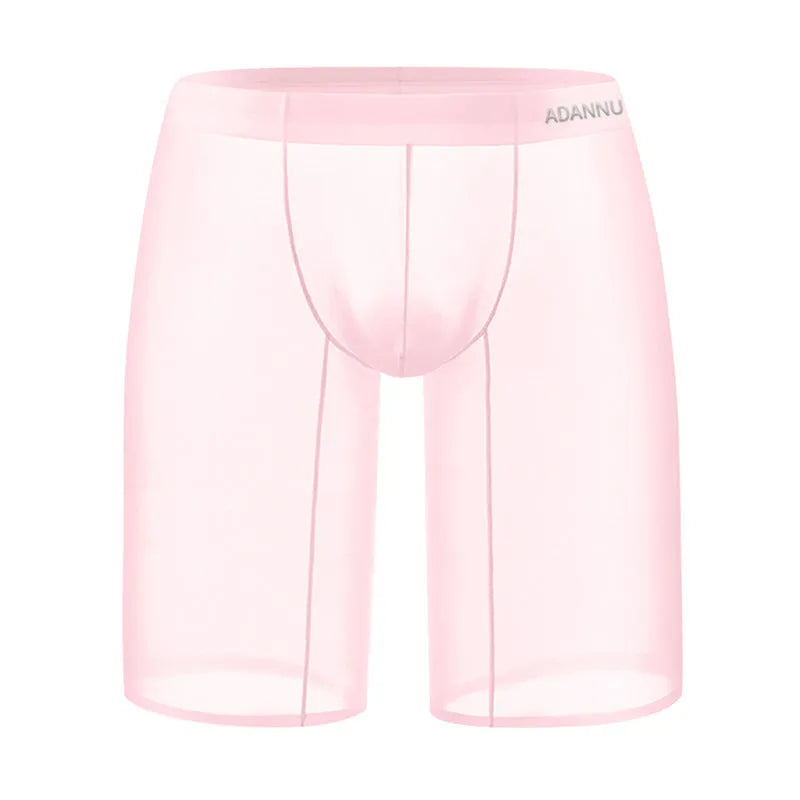 Men's black mesh home shorts with seamless knitted construction and hip-lifting function