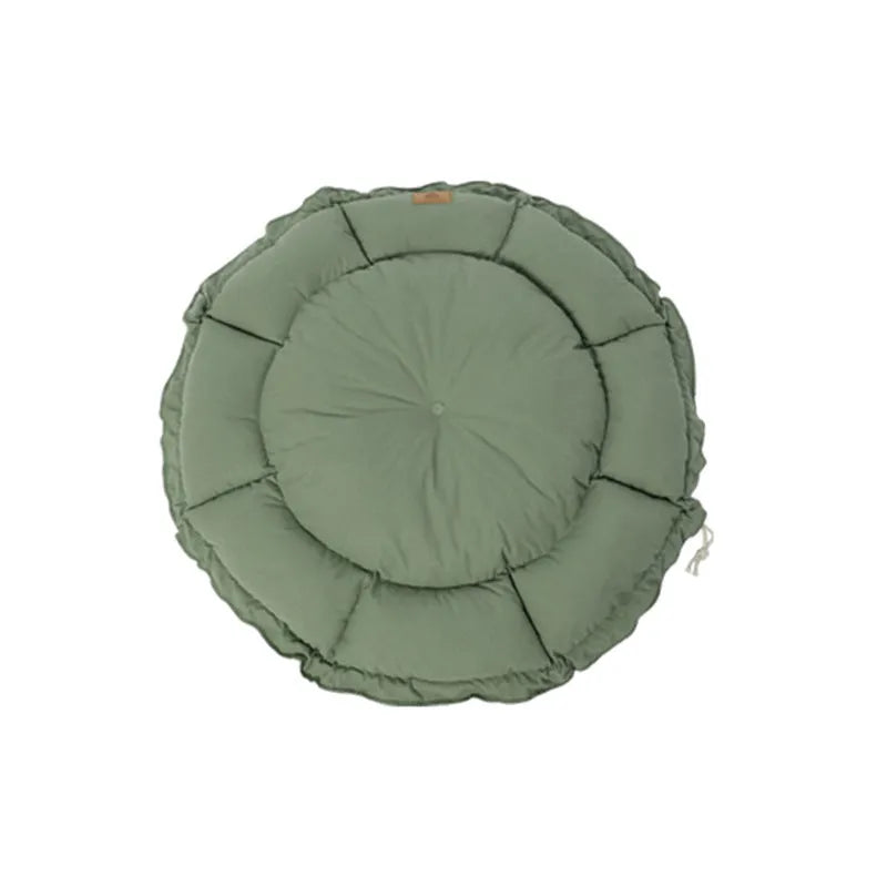 Grey reversible cat bed showing both donut and open nest configurations