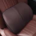 Memory foam car headrest with leather exterior in solid colour options