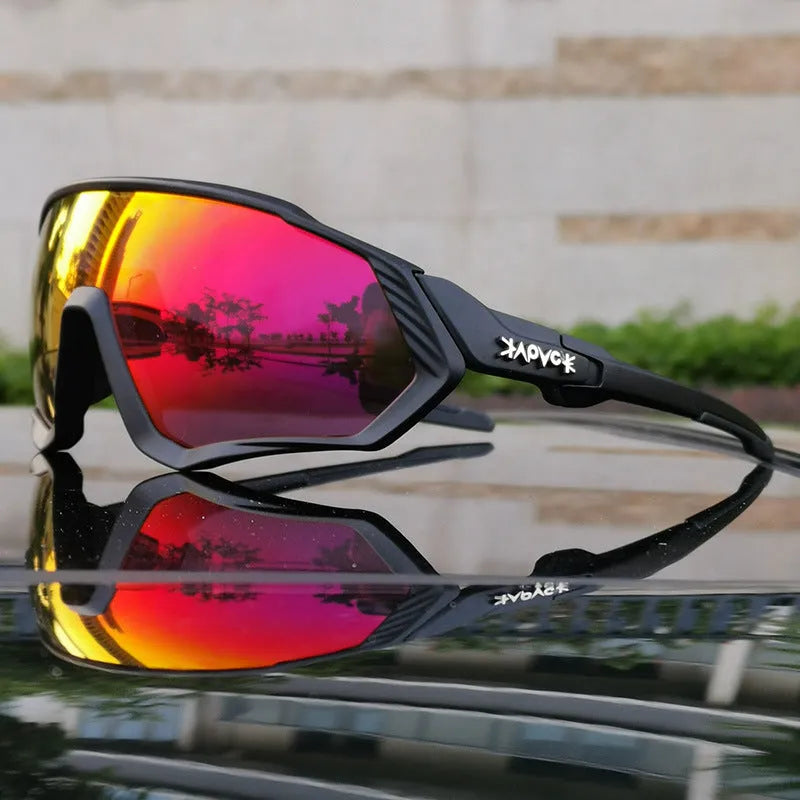 Polarized outdoor sports glasses with TR90 full rim frame for riding and running, 1 pair