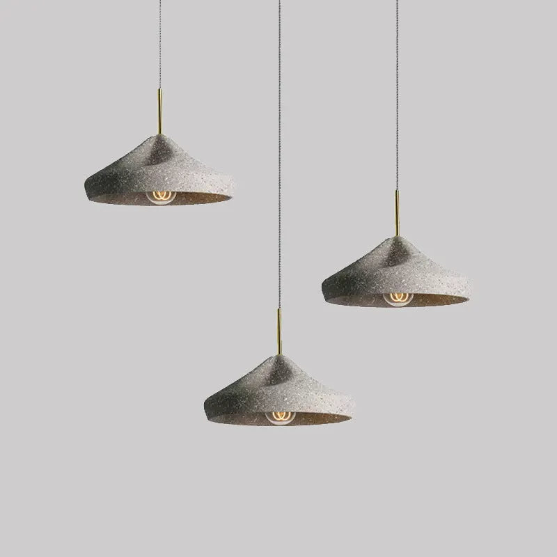 Nostalgic industrial style cement pendant light in sand black finish with Nordic design, ceiling mounted