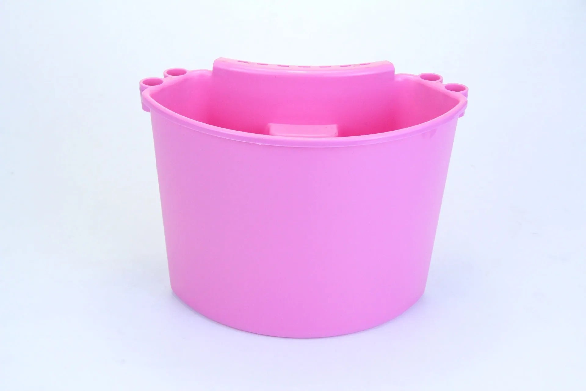 PP plastic car washing bucket with handle in choice of black, red, blue, or pink colours