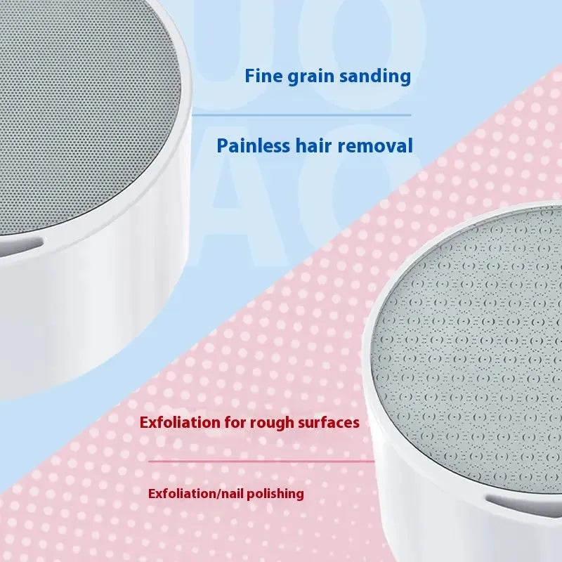 Nano glass epilator and foot grinder 2-in-1 plastic body hair removal device.