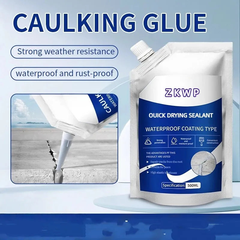 Acrylic flaky leak-proof sealant 500g pack with free delivery tool for roof and tile repairs