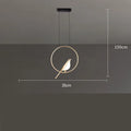 Modern minimalist magpie bird chandelier, 35 x 150 cm, zinc alloy and acrylic