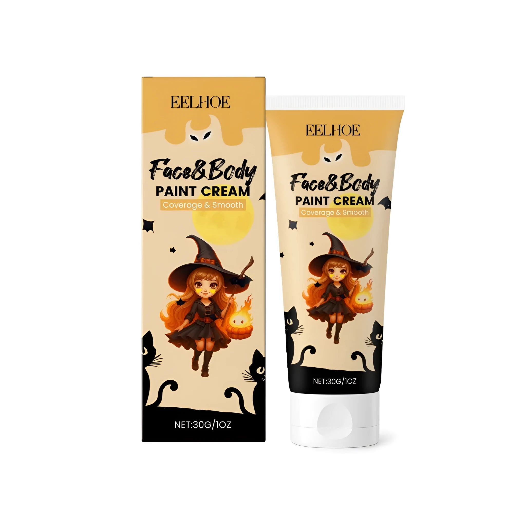 Tube of 30g water-activated face and body paint cream for makeup and skin art.