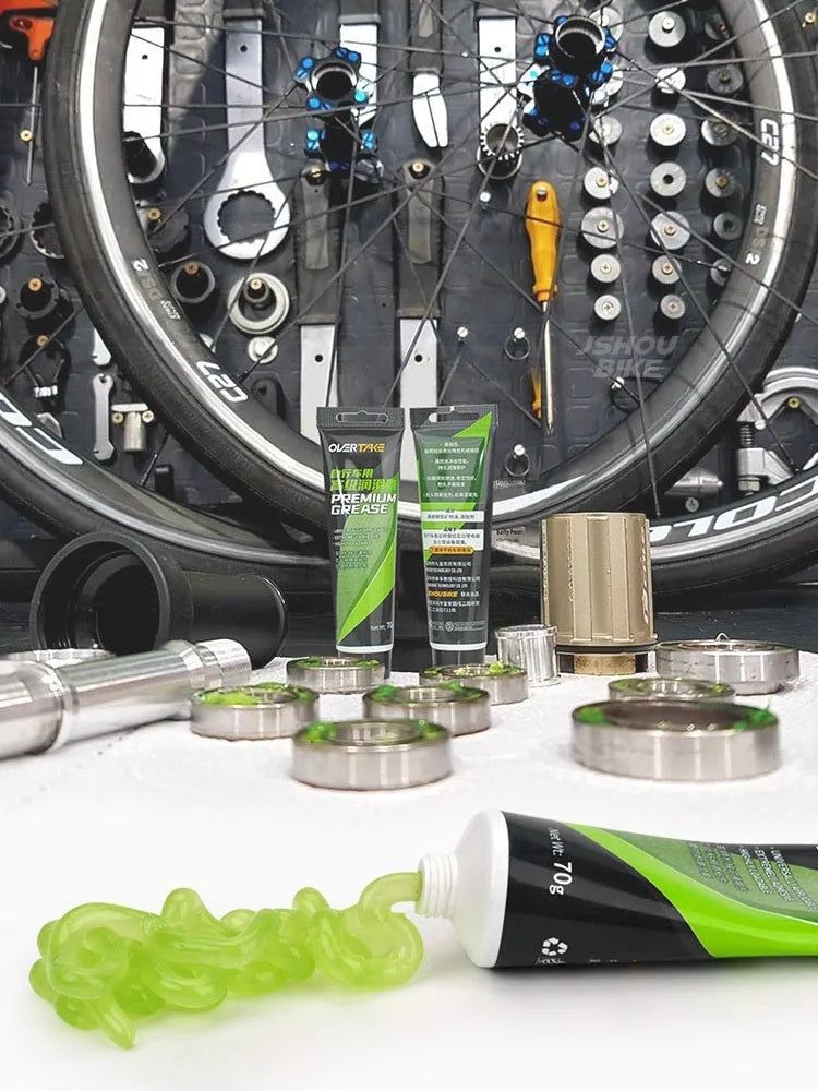 70g bottle of green apple scented synthetic bicycle grease, waterproof and wear-resistant